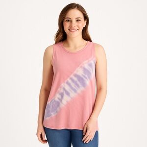 𝅺SUPER Soft Pink & Purple Tie Dye Tank Size M